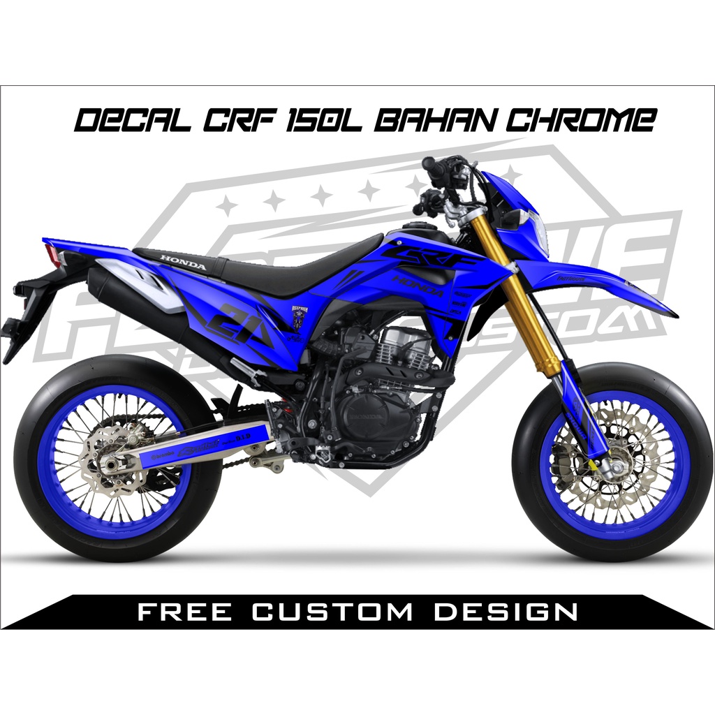 DECAL CRF 150L BAHAN CHROME