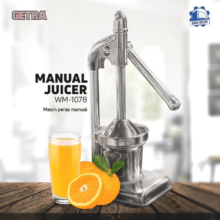 Mesin alat peras jeruk manual stainless hand press juicer GETRA MW1078