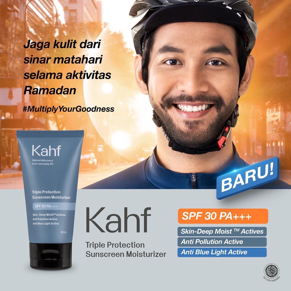 KAHF Indonesia / Skincare Pria / Facial Care Face Wash Scrub Toning Mist Serum Eye Cream Sunscreen Moisturizer Mask / Bread Hair Body Lotion Eau De Toilette Parfum Deodorant Shampoo Conditioner / Sabun Wajah EDT EDP / Man Cowok Paket Set Travel Package