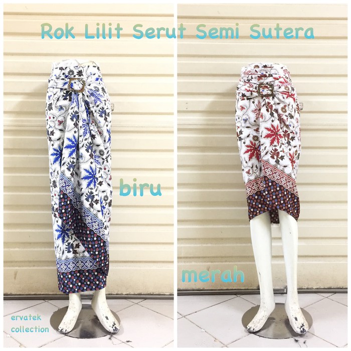 terlaris termurah diskon  Rok Lilit Serut R017 Motif Batik / Bawahan Kebaya / Wrap Skirt  kuliah kan