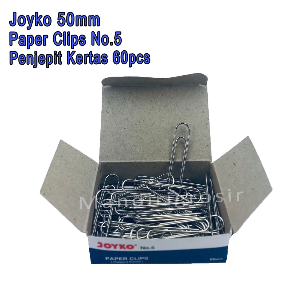 Joyko * Paper Clips No.5 * Penjepit Kertas * 50mm 60pcs