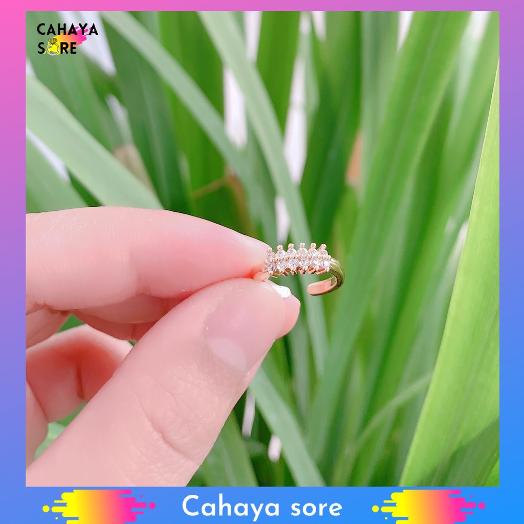 Xuping Cincin Anak Perempuan Motif Permata 2 Garis CA02