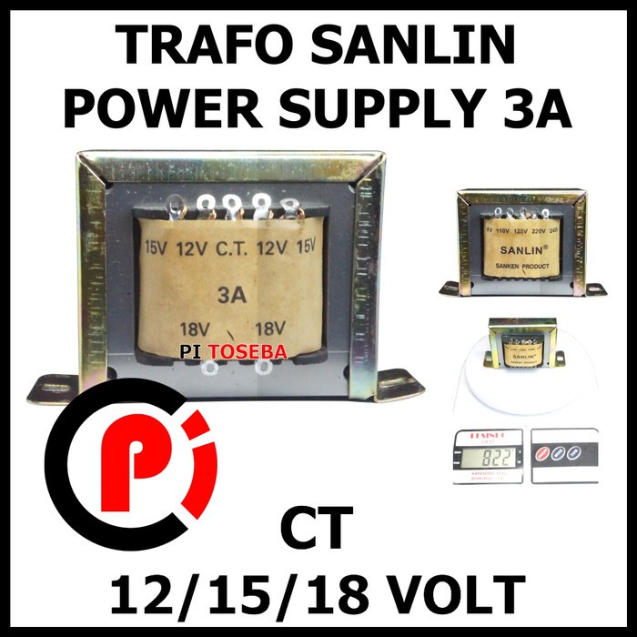 SANLIN Trafo 3A CT 18V Transformator Power Supply Step Down 18 Volt