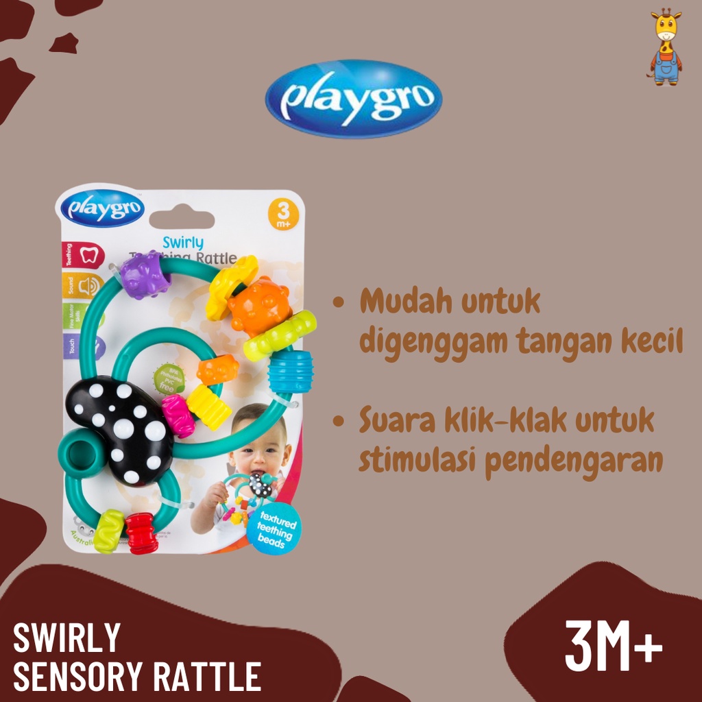 Playgro Swirly Sensory Rattle