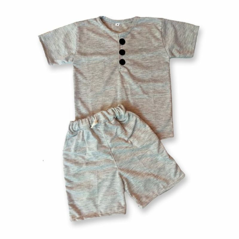 Setelan Kiano 0 Sampai 5 Tahun Pilih Warna/Setelan Bayi dan Anak-Grei