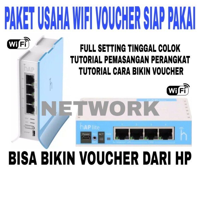 MIKROTIK RB941 PAKET USAHA WIFI VOUCHER SIAP PAKAI FULL SETTING