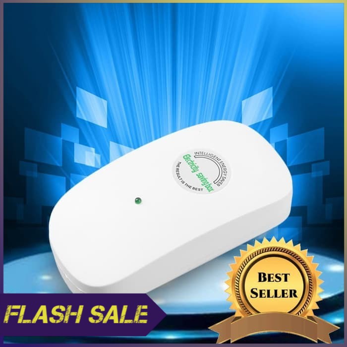 Alat Penghemat   Penguat Daya Listrik 90 250V UK PLUG Aman Berkualitas   Putih