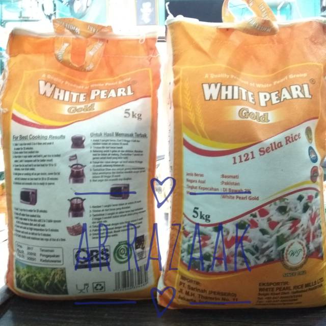 

Beras Abu Kass White Pearl 5kg 5 kg Abukass