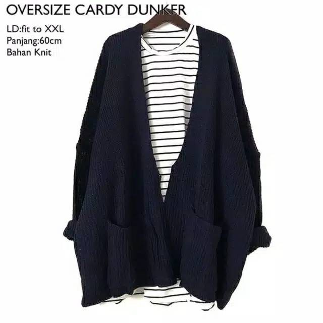 cardigan jumbo Long cardigan BELLE  XL by fashionhaura_21 TERLARIS l rajut ala-ala korea-4