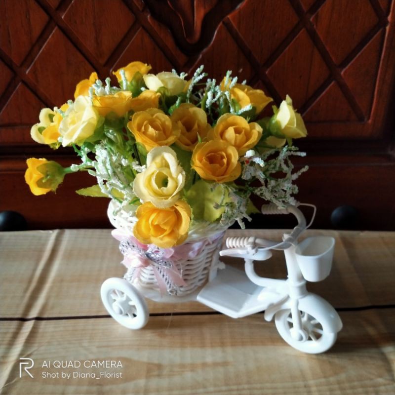 Rangkaian bunga Pot Sepeda Mini