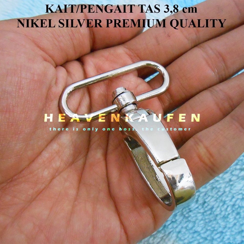 Kait Pengait Tas 3,8 cm Nikel Silver Kualitas Premium