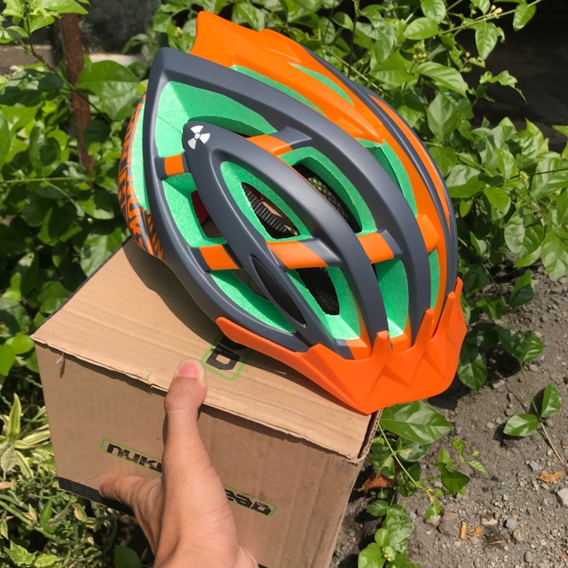 Helm sepeda gunung/mtb/xc NukeHead Aero Lightgrey & Darkgrey