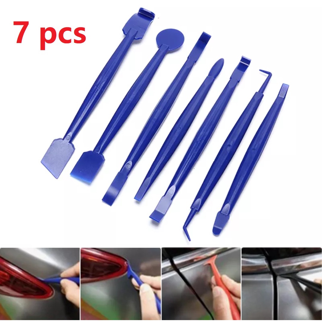 7 pcs / Set Scrapper Pembersih Es/Salju Kaca Film Untuk Mobil
