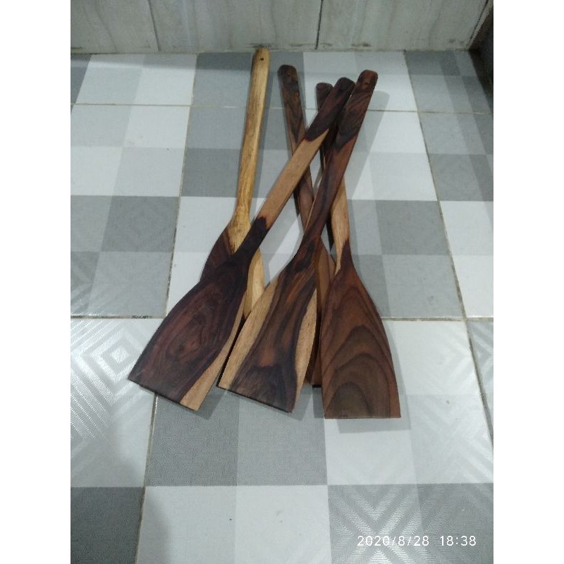 SUTIL / SENDOK / SODET / SPATULA KAYU SONOKELING P60 JUMBO