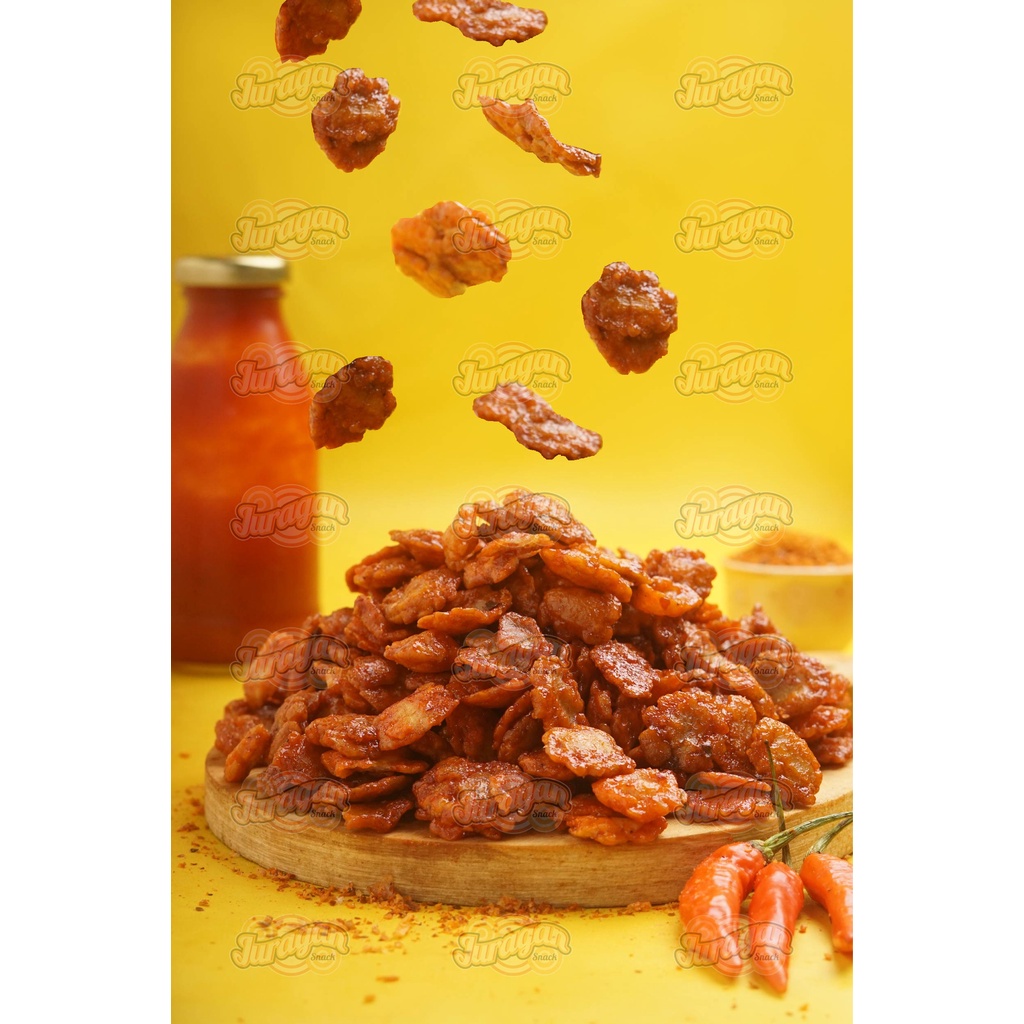 EMPING MELINJO BALADO PEDAS 125 gram snack kiloan makanan ringan jajanan cemilan camilan pedas manis asin gurih murah