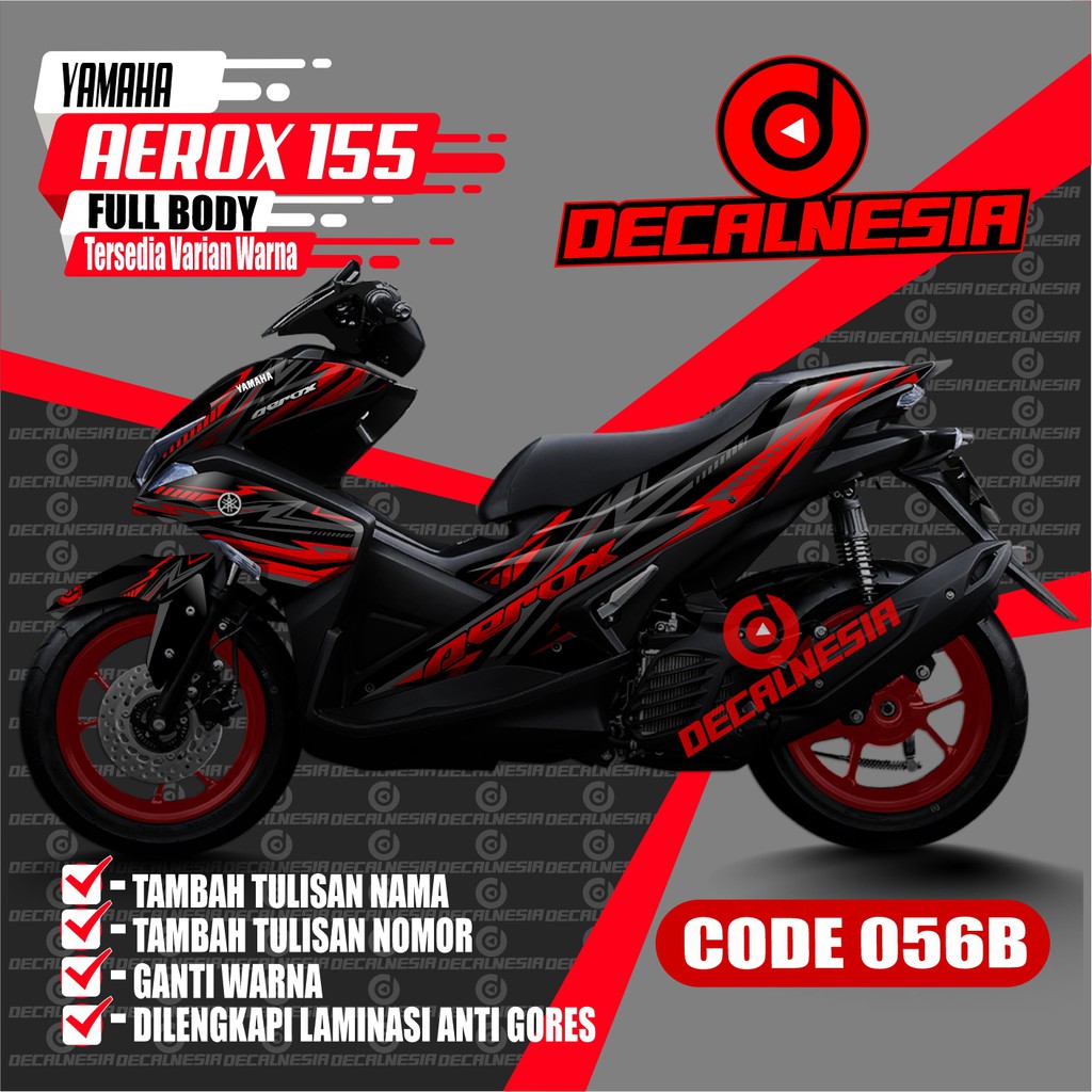 Decal Stiker Full Body Aerox 155 Old 2017 2018 Sticker 2019 2020 Modifikasi Road Race Variasi Akseso