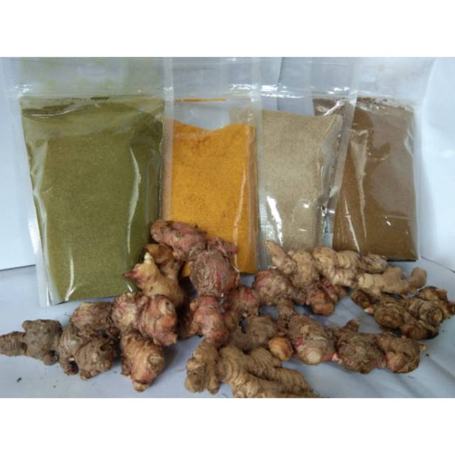 

Aneka Rempah Kunyit, Jahe Merah, Daun Kelor, Mengkudu