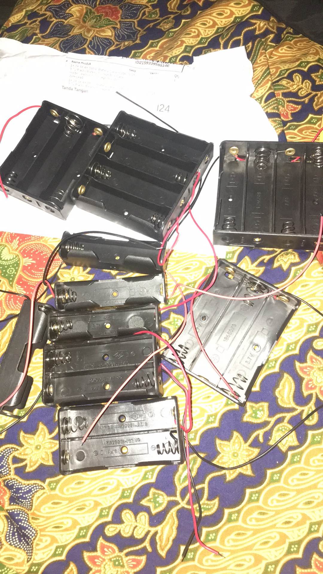 1x 2x 3x 4x 18650 Battery Case Holder 3.7v Plastic Battery Storage Box Case Holder Leads With Storage Box With Wire Lead