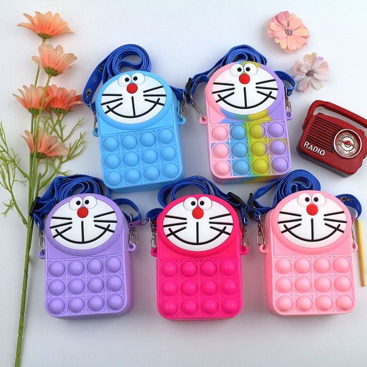 TASHAPPY EL 4530 Tas SELEMPANG Pop It Anak Cewek Doraemon Macam warna Talpan model korea supplier tas import