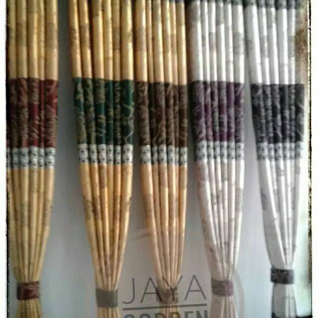 Gorden jendela gorden pintu gorden batikan prada blackout serat lokal L 50 cm x T 220 cm 4 ring gord