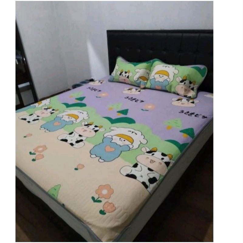 Sprei Ice Silk Latex ukuran 180x200cm