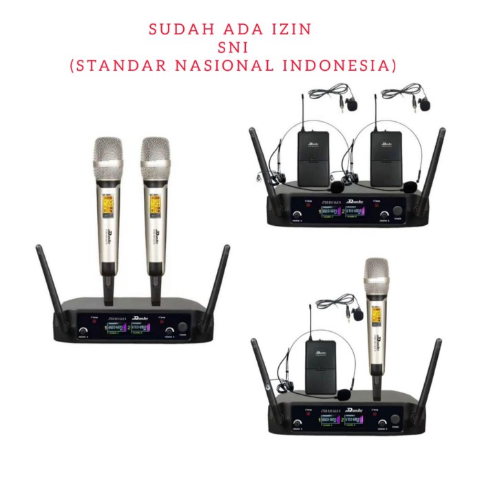 Mic DusenBerg JTS 633 ULX 9 (2Mic PP/1Mic P+1J+1H /2Headset+2Jepit) - 2Headset+2Jepit