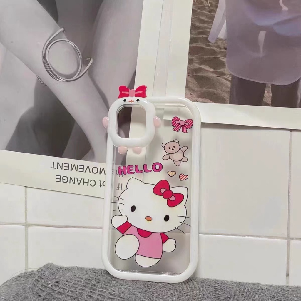 Ins Soft Case TPU Motif hello kitty Untuk iPhone 14 14pro 14max 14prm 13 13pro 13pro 13prm 11 6splus 7Plus 8Plus Xr XS 13 12pro Max