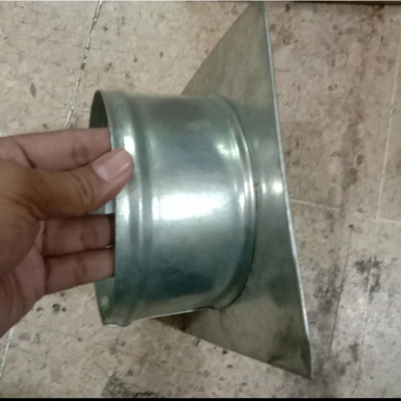 sok lempeng 4in konektor selang cerobong asap flexible ducting