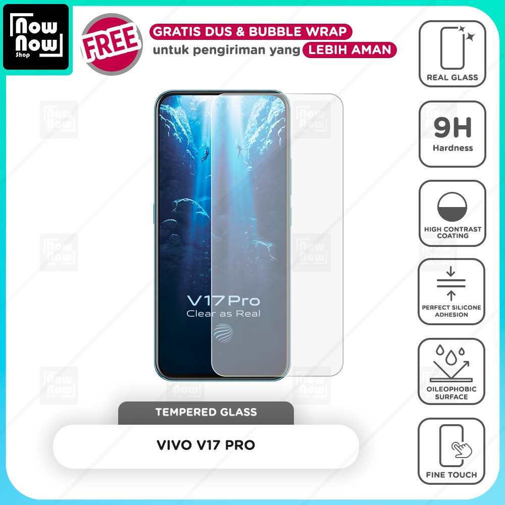 Tempered Glass Anti Gores VIVO V17 Pro Screen Guard Protector 9H Kaca Temperglass