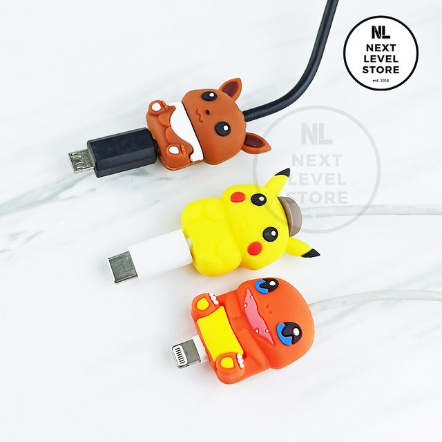 Squirtle Pokemon 2D Series Cable Bite Pelindung Kabel Protection