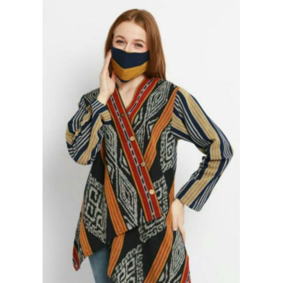 Kimono tenun baju tenun jepara outer tenun blazer KN3