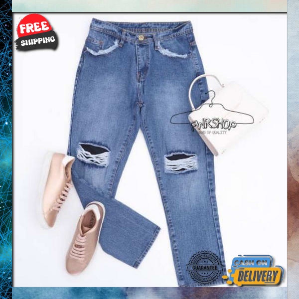 High Waist Lipat Sobek Lutut Dewasa Premium Clana Wnta Kekinian 2023 Kulot Cewek Import Celna Kulot 