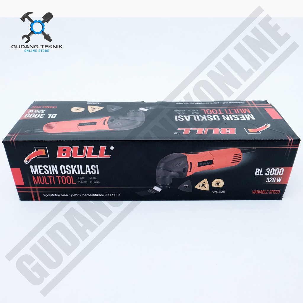 Mesin Oskilasi Multi Tool Bull BL 3000 - Mesin Multifungsi Cutter Sander
