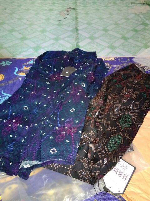 Credomenstore Kemeja Batik Navy / Kemeja Batik Pria Lengan Panjang / Baju Batik Cowok