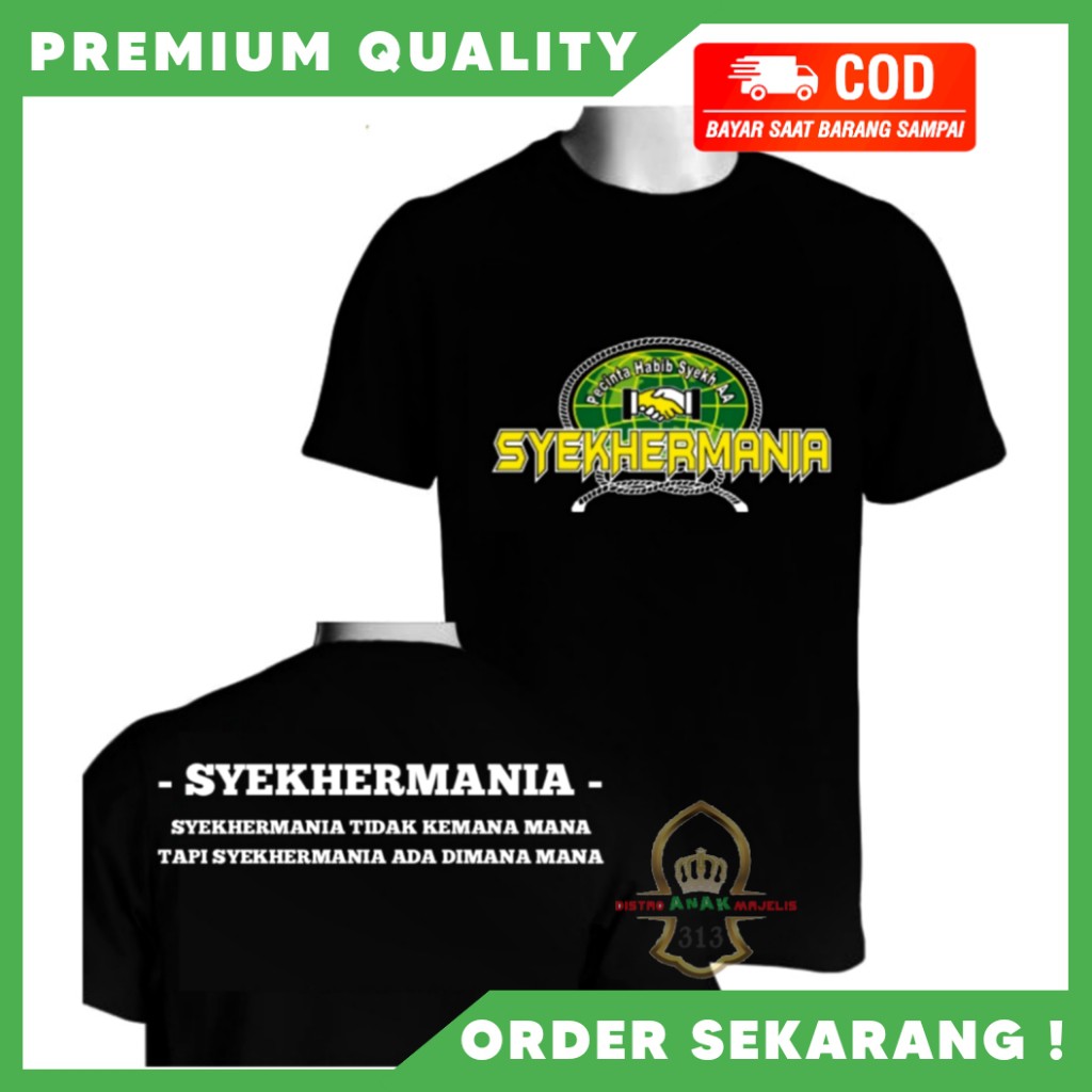 [Original] Kaos Syekhermania Logo / Kaos Habib Syekh Habib Syech / Kaos Syekher Murah