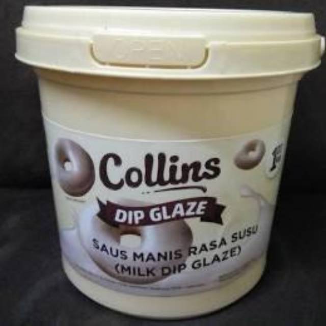 Collins Dip Glaze 1 kg Collins Choco Crunchy, Coklat Taro Green Tea Milk Strawberry Toping Donat Celup