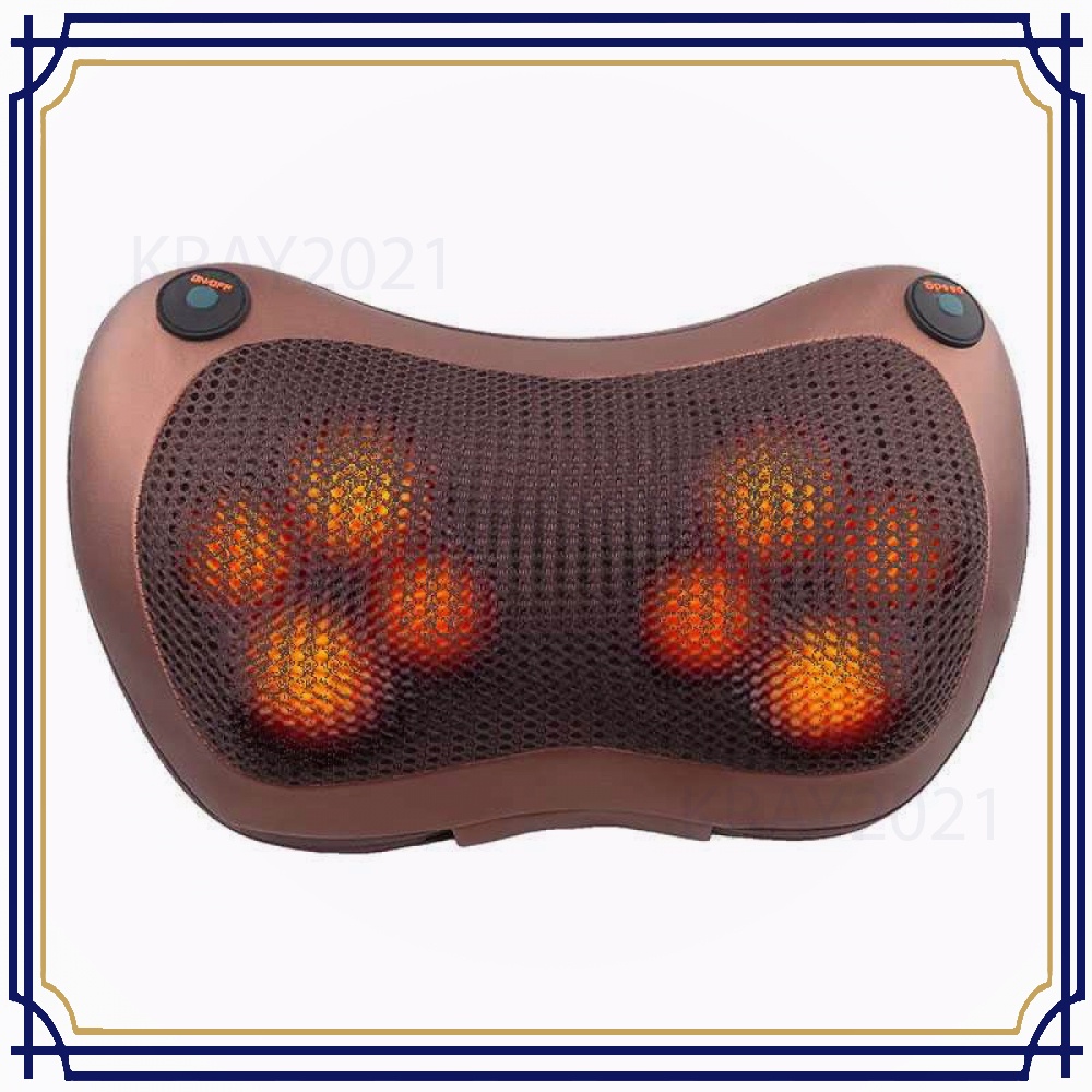 Bantal Pijat Shiatsu Neck Massage 8 Head 2 Button HT111