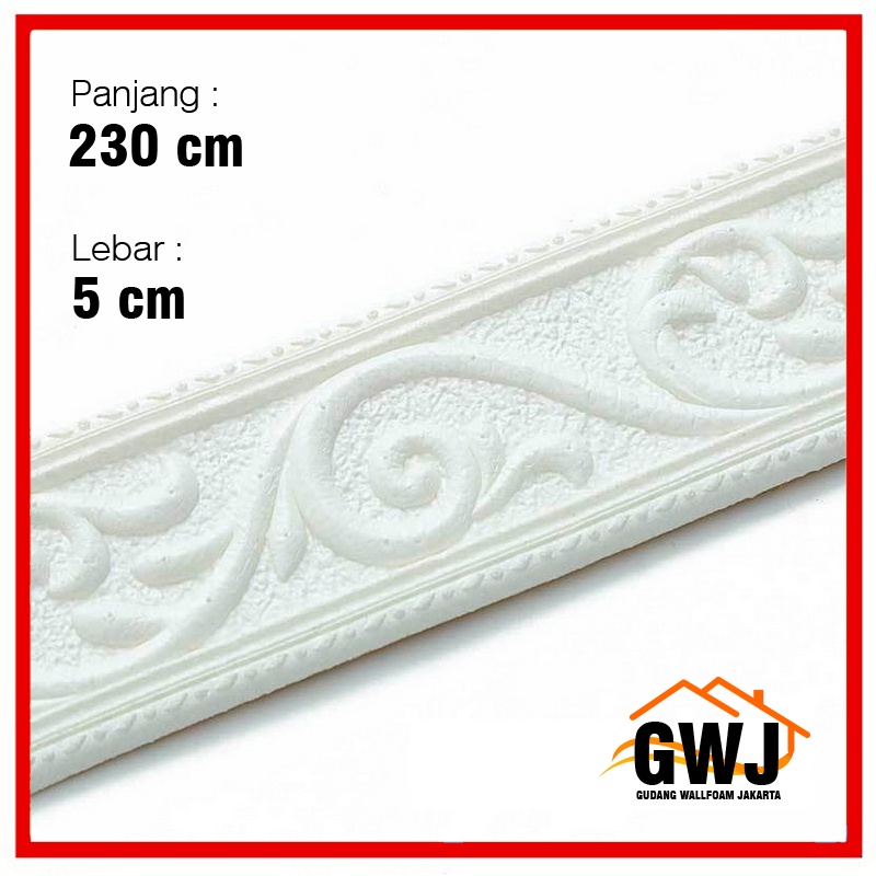 GWJ-List List Wallpaper Foam 3D 230cm x 5cm tebal 5mm