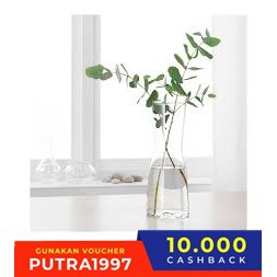 TIDVATTEN Vas bunga dari kaca bening  15cm Shopee Indonesia