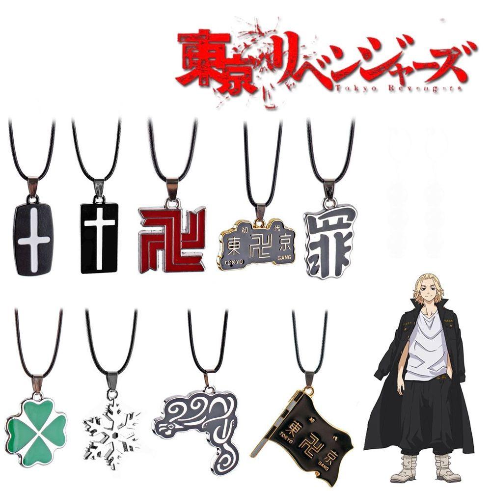 Kalung QUINTON Tokyo Revengers Kepribadian Keren Empat Daun Clover Hinata Tachibana Liontin Choker Pria Necklace