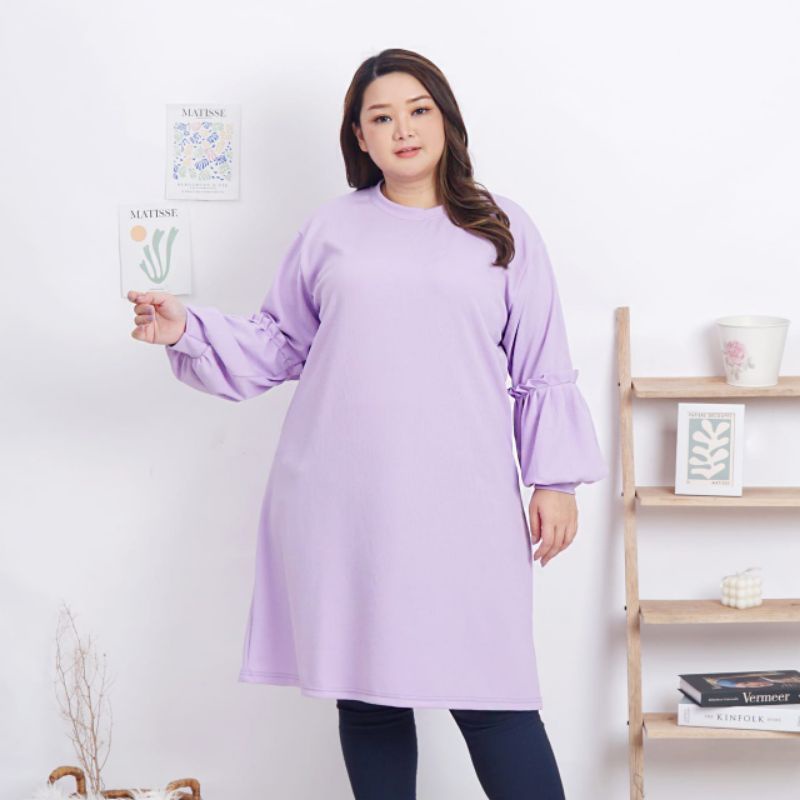 XXXXL 4XL 4L BIGSIZE DRESS RAJUT DRESS JUMBO KNIT DRESS LENGAN PANJANG