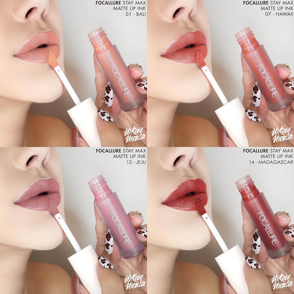 FOCALLURE Staymax Lipstik Tahan Air Lip Gloss FA134 - MakeUp Kosmetik