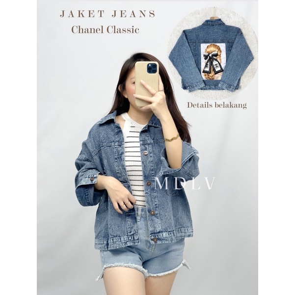 Jaket Jeans Chanel Classic Jeans Premium Jaket Jeans Import Good Quality Women Jeans Jaket Fashion Import