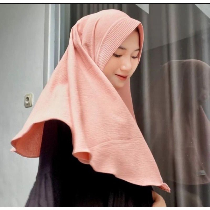 Jilbab Instan Pet Daisy Crinkle Airflow Premium | Hijab Instan Pet