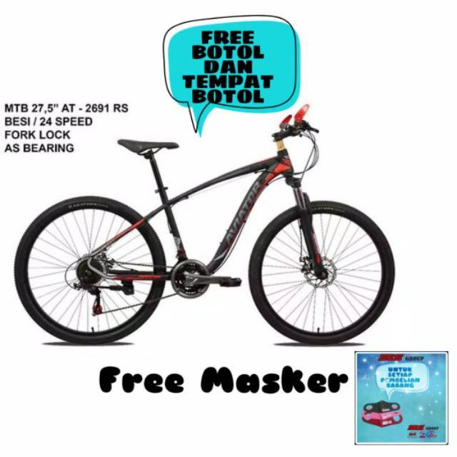 Sepeda Gunung (MTB) AVIATOR 2691 RS 2.75 IN. 24 SPEED