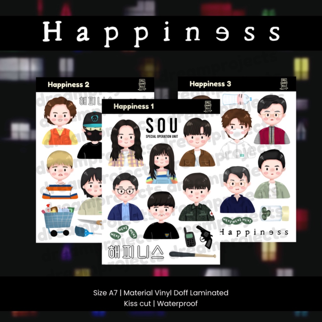 Happiness Kdrama Sticker Sheets
