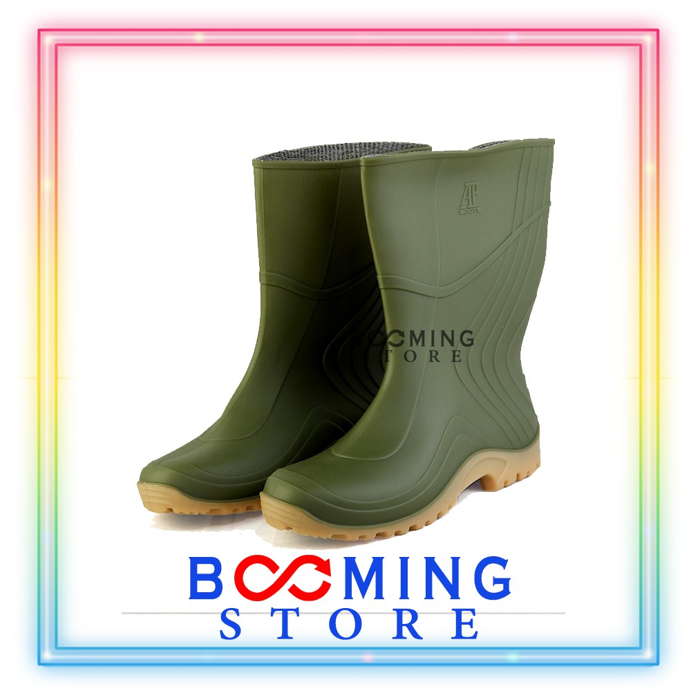 Sepatu Boot Karet AP Hijau Pendek