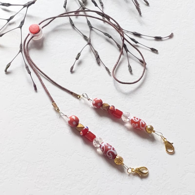 Kalung Masker - Tali gantungan masker - Tali Masker korea - Konektor Masker - Kalung Masker - Manik 