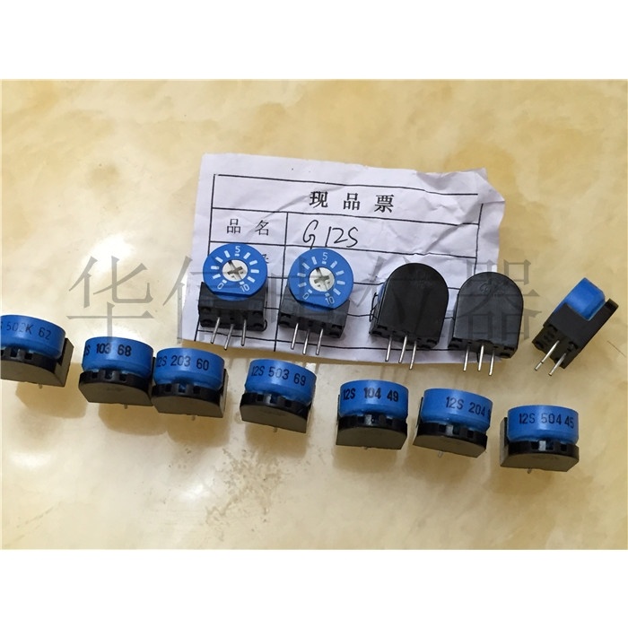 5pcs TOCOS G12S 1K 10K-1M 500K 200K 12S Potentiometer Keramik Adjustable RJ13S