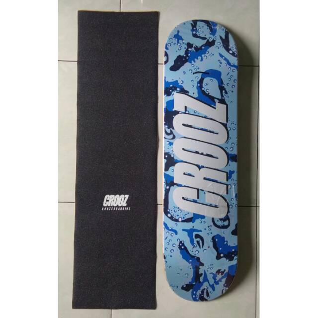 CROOZ SB ITALICS CAMO BLUE DECK / DECK SKATEBOARD / PAPAN SKATEBOARD